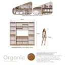 Ver imagem 4 de Buffet com Cristaleira 4 Peças com LED e Espelho Organic Bege/Sand/Nature