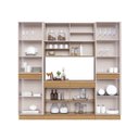 Ver imagem 6 de Buffet com Cristaleira 4 Peças com LED e Espelho Organic Bege/Sand/Nature