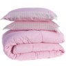 Kit Edredom Liso Florença Guipir Dupla Face King 03 Peças - Percal 200 Fios Dourados Enxovais Rosa - 4