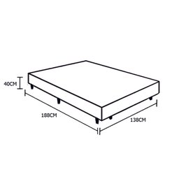 Cama Box Casal Suede Extremo Reforçado King Design Bege 138x188x40 - 4