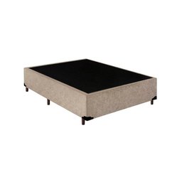 Cama Box Casal Suede Extremo Reforçado King Design Bege 138x188x40 - 1