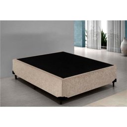 Cama Box Casal Suede Extremo Reforçado King Design Bege 138x188x40 - 2