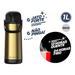 Garrafa Térmica Lúmina Inox Gold 1 Litro - 2