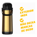 Ver imagem 5 de Garrafa Térmica Lúmina Inox Gold 1 Litro