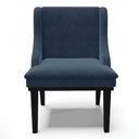 Ver mais imagens de Kit 8 Cadeiras Estofadas para Sala de Jantar Base Fixa de Madeira Preto Lia Suede Azul Marinho - Ibi