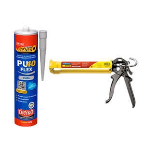 Kit Pu40 Cinza 400g Dryko e Pistola para Silicone Tramontina