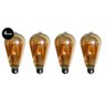 Lampadas de Led Kit 4 Multi Filamento Retro Vintage Bivolt 30w Iluminação - 5