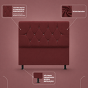 Ver imagem 2 de Cabeceira Estofada Cama Box Solteirão 100 cm Suede Nina:Bordô