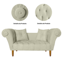 Ver imagem 5 de Namoradeira Recamier Sofá Decorativo 02 Lugares Dubai Corino Bege - Incasa Decor
