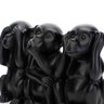 Escultura Decorativa Macacos em Cimento Preto 11x17,5x7,5 cm - D'Rossi - 4