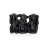 Escultura Decorativa Macacos em Cimento Preto 11x17,5x7,5 cm - D'Rossi - 1