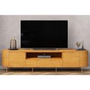Ver imagem 1 de Rack Bancada p/ TV até 75 pol Areta 218x57cm Cedro DJ Móveis
