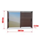 Ver imagem 2 de Veneziana Alumínio Elite 3 Folhas Moveis 100 x 200 V.Reflex Mix Corten Brimak