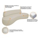 Ver imagem 3 de Sofá Curvo 3 Lugares Orgânico Amsterdã 180cm Bouclé Adj Decor Branco