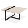 Mesa Centro Estilo Industrial Berlin Decorativa Moderna Klm Móveis Off White/preto - 3