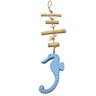 Pendente Sino dos Ventos Cavalo Marinho de Madeira com Conchinhas - 3