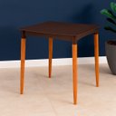 Ver imagem 2 de Mesa Tramontina Laura Rattan 70 Cm Polipropileno Marrom Pernas Madeira