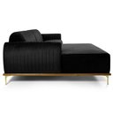 Ver imagem 6 de Sofá com Chaise Lado Direito 230cm Cocie Veludo Preto - Sallar Home
