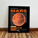 Ver imagem 5 de Kit 3 Quadro Decorativo Planeta Marte Lua Galáxia Moderno 28x20cm