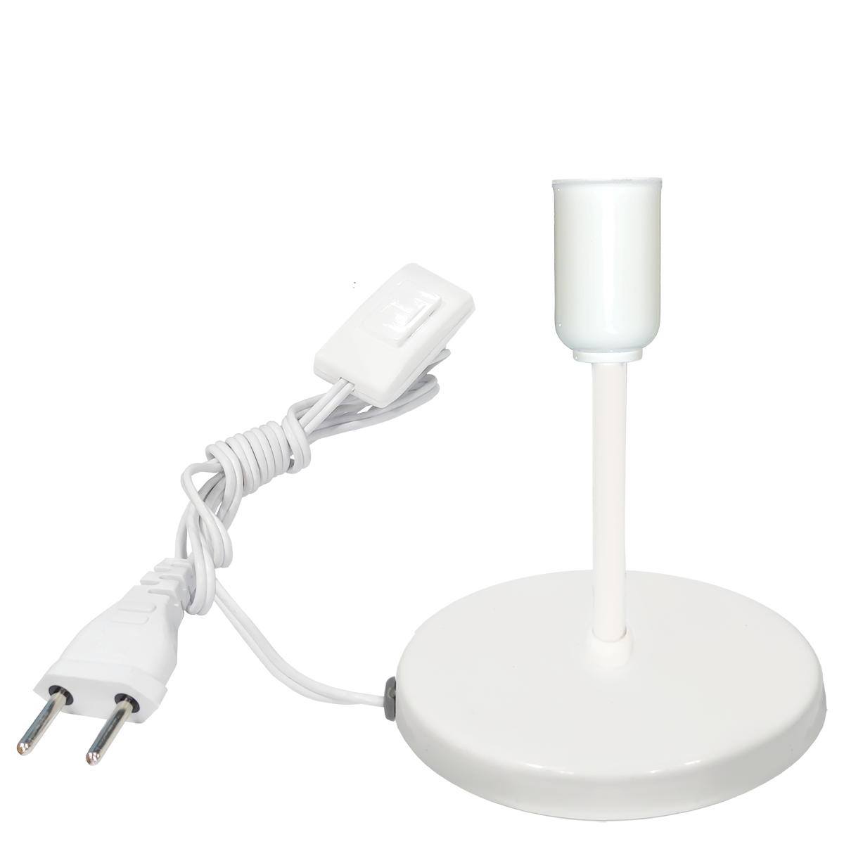 Luminária de Mesa Abajur Mini Branco Use Lâmpada E27 Led - 1