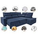 Ver imagem 3 de Sofá de Canto Direito 2,65x2,30m Retrátil e Reclinável com Molas Ensacadas Cama inBox Nobre