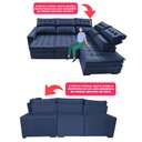Ver imagem 4 de Sofá de Canto Direito 2,65x2,30m Retrátil e Reclinável com Molas Ensacadas Cama inBox Nobre