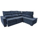 Ver mais imagens de Sofá de Canto Direito 2,65x2,30m Retrátil e Reclinável com Molas Ensacadas Cama inBox Nobre