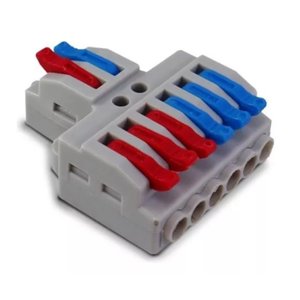 Kit 10 Conector Emenda Derivacao 2 Entradas 6 Saidas 32a Ate 4mm Sibratec