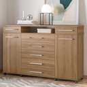 Ver imagem 2 de Cômoda Para Quarto 2 Portas 7 Gavetas London D02 Amendola Touch - Mpozenato