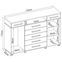 Ver imagem 4 de Cômoda Para Quarto 2 Portas 7 Gavetas London D02 Amendola Touch - Mpozenato