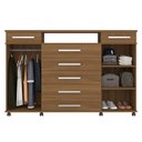 Ver imagem 3 de Cômoda Para Quarto 2 Portas 7 Gavetas London D02 Amendola Touch - Mpozenato
