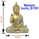 Ver imagem 2 de Buda Decorativo Em Resina Sabedoria hindu meditação fortuna Reflexão zen monge B159