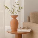 Ver imagem 2 de Vaso Rustico Decorativo em Ceramica Terracota 29x14cm