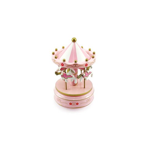 Caixa de Musica Carrossel Musical Cavalinhos de Plástico Decoração Para Quarto de Criança Bebê:Rosa/