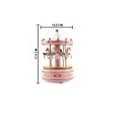 Ver imagem 2 de Caixa de Musica Carrossel Musical Cavalinhos de Plástico Decoração Para Quarto de Criança Bebê:Rosa/