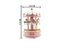Ver imagem 2 de Caixa de Musica Carrossel Musical Cavalinhos de Plástico Decoração Para Quarto de Criança Bebê:Rosa/