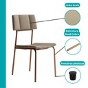 Ver imagem 6 de Conjunto Sala de Jantar 4 Cadeiras Flor de Lis Carraro Nogal Rosê