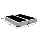 Ver imagem 3 de Cama Box Queen 158 Tecido Sintético Branco com Colchão Toronto Molas Ensacadas Branco D33