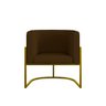 Kit 4 Cadeiras Poltrona Lua Corino Sala Quarto Gold Balaqui Cor:marrom - 5