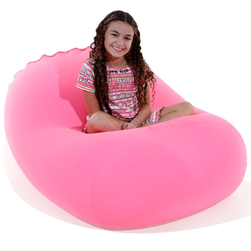 Pufe Rollo - Puff Sensorial com Enchimento de Perolas de Eps Cor Rosa - 4