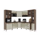 Ver imagem 2 de Cozinha Modulada Completa Fidelitá Lisboa 8 Peças 445cm 18 Portas 3 Gavetas com Tampo