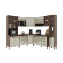 Ver imagem 3 de Cozinha Modulada Completa Fidelitá Lisboa 8 Peças 445cm 18 Portas 3 Gavetas com Tampo