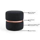 Ver imagem 3 de Puff Decorativo com Cinto Rosê Round B-300 Veludo Preto