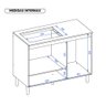Balcão para Cooktop 4 e 5 Bocas 1 Porta 1 Gaveta Freijó Chumbo Fit Nicioli - 7