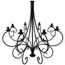 Ver imagem 6 de Lustre Provençal com Cúpulas Rústicas de Algodão p/ Casa Alto Padrão - Preto