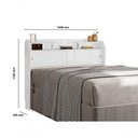 Ver imagem 4 de Cabeceira Casal Flex Elisa Conjunto Box 138cm Branca/preta