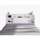 Ver imagem 5 de Cabeceira Casal Flex Elisa Conjunto Box 138cm Branca/preta