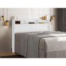 Cabeceira Casal Flex Elisa Conjunto Box 138cm Branca/preta - 2
