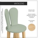 Ver mais imagens de Cadeira Coelho Criativa Infantil para Crianças Estudar Desenhar 100% Mdf Bp Melaminico:verde Jade