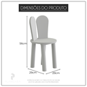 Ver imagem 7 de Cadeira Coelho Criativa Infantil para Crianças Estudar Desenhar 100% Mdf Bp Melaminico:verde Jade